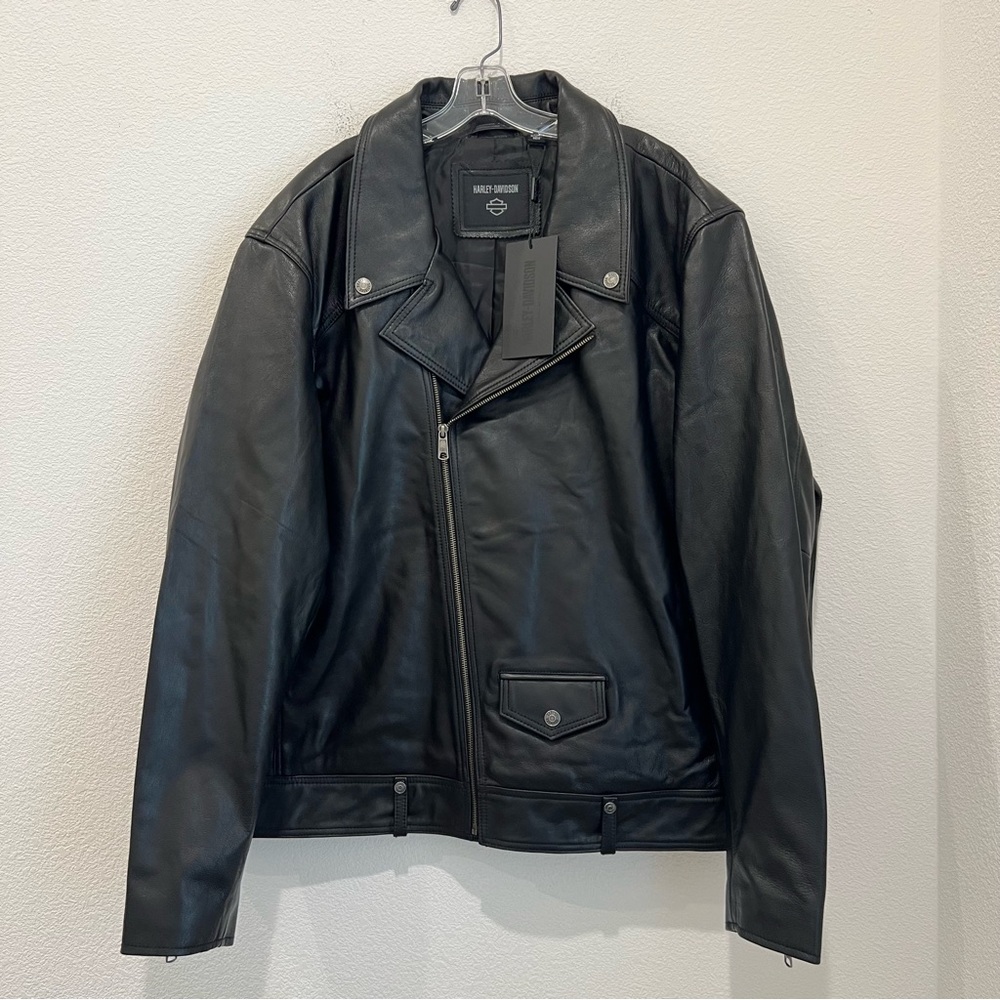 Harley-Davidson Mens Motorbreath Black Leather Jacket Sz 3XL NWT